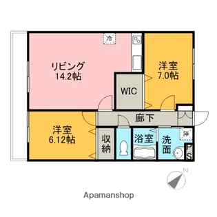 エンプレス【303号室】の間取り