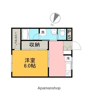 1DKの間取り画像