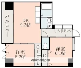NICEマンション九品寺熊大医学部前【2階】の間取り