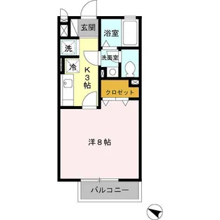 フリューリング【1階】の間取り