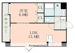 マーベラス南熊本【2階】の間取り