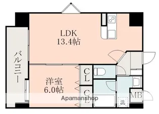 熊本県熊本市中央区南熊本1丁目【マンション】の間取り