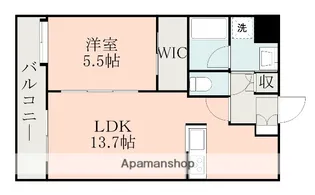 LESTIO長嶺【2階】の間取り
