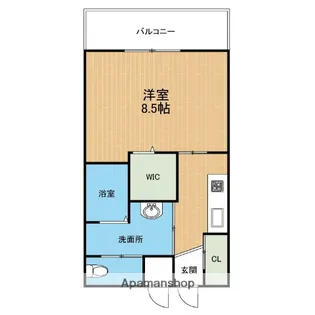 フェリーチェ新水前寺【9階】の間取り