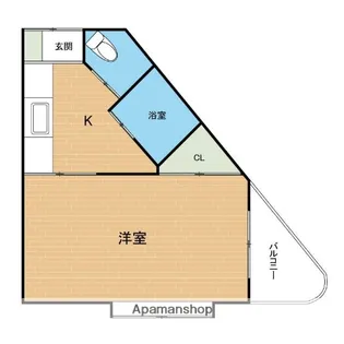 熊本県熊本市中央区水前寺1丁目【マンション】の間取り