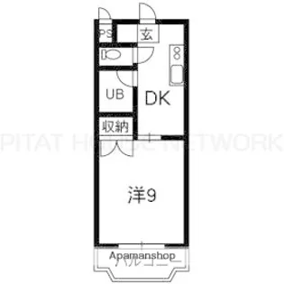フェリーチェカーサ島崎【4階】の間取り
