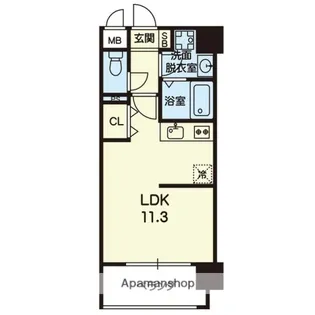 熊本県熊本市中央区大江1丁目【マンション】の間取り