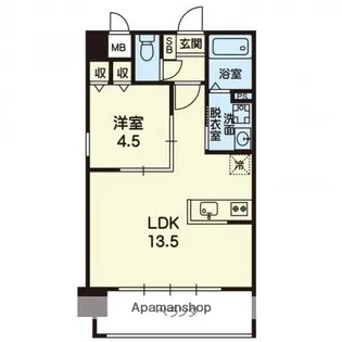 熊本県熊本市中央区大江1丁目【マンション】の間取り