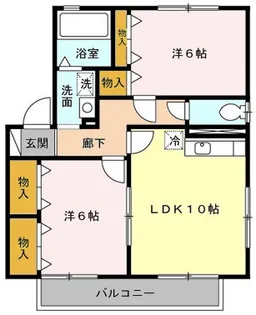 サンフレア C棟【1階】の間取り