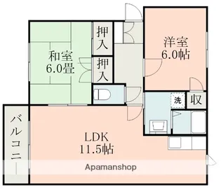 イーストコート壱番館【1階】の間取り