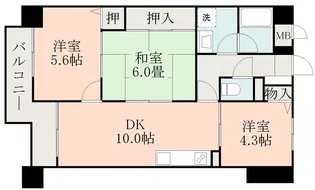 熊本県熊本市中央区新町3丁目【マンション】の間取り