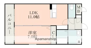 グレイスコート下硯川【402号室】の間取り