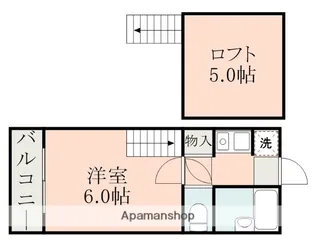ツインヒルズ帯山【202号室】の間取り