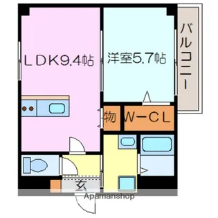 熊本県熊本市中央区水前寺公園【マンション】の間取り