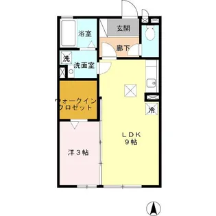 ルミエール ユウ【1階】の間取り