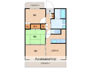 熊本県熊本市中央区八王寺町【マンション】の間取り