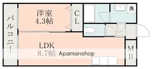 ハイリッヒ新屋敷【2階】の間取り