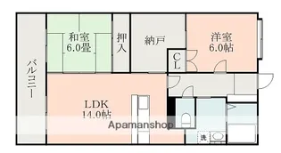 インフィニティ田迎【4階】の間取り
