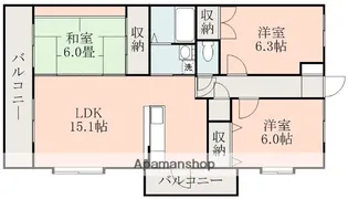 インフィニティ田迎【7階】の間取り