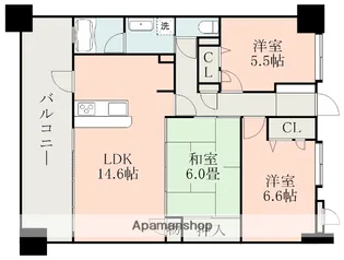 ファーネスト大江東リバーサイド【6階】の間取り