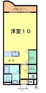 エヴァーグリーン水前寺弐番館【303号室】の間取り