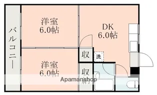 モイセスホワイトリバー【2階】の間取り