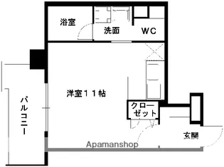 コネクト新水前寺【4階】の間取り
