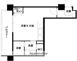 コネクト新水前寺【3階】の間取り