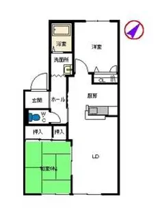 モンパルク上南部【1階】の間取り