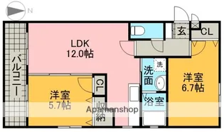 COURT 遊悠館【3階】の間取り
