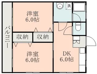 ヒルサイドハイツ【2階】の間取り