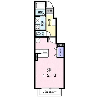 ピーチ・ホーレン【1階】の間取り