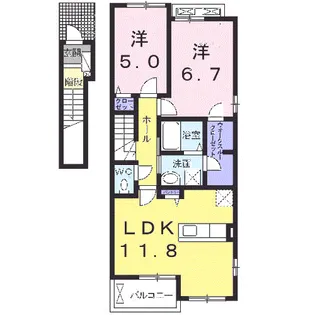 ベルアンジュ【2階】の間取り