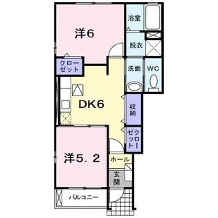 エクセランK・U【1階】の間取り
