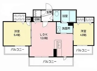 ラ・シャルール.【3階】の間取り