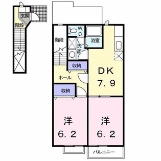 エクセルハイムⅤ【2階】の間取り