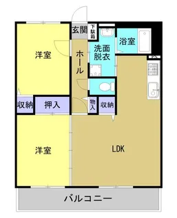 グランディール長嶺【302号室】の間取り