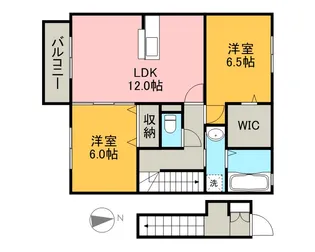 ファミール花立Ⅲ【2階】の間取り