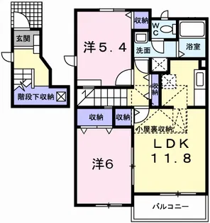 リバーシティB【2階】の間取り