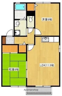熊本県熊本市北区飛田2丁目【アパート】の間取り