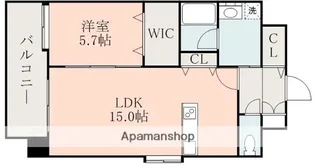 ロザリアンプレイス南熊本【11階】の間取り