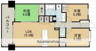 MJRザ・ガーデン大江【3階】の間取り