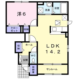 ウッド・ベル【1階】の間取り