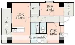 サムティ熊本RIOBRANCO【3階】の間取り