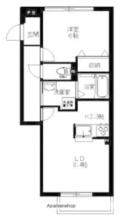 フィカーサ堀ノ内【1階】の間取り