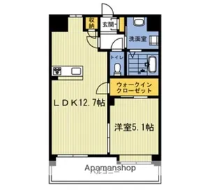 アルヴェアール水前寺【503号室】の間取り