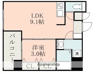 ラ・シック九品寺【8階】の間取り