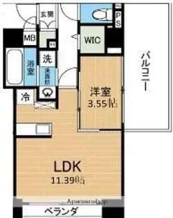 VACHE ROUGE新町【8階】の間取り