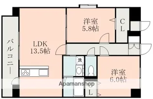 サンフェスタ帯山【204号室】の間取り