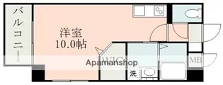 ラ・シック熊本駅前Ⅱ【4階】の間取り
